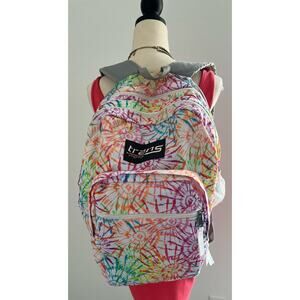 Trans by JanSport Tie Dye Drizzle Colorful Backpack with Laptop Sleeve & Pockets